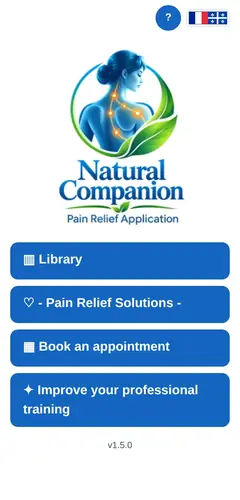 Natural Companion home screen with the Book an appointment button